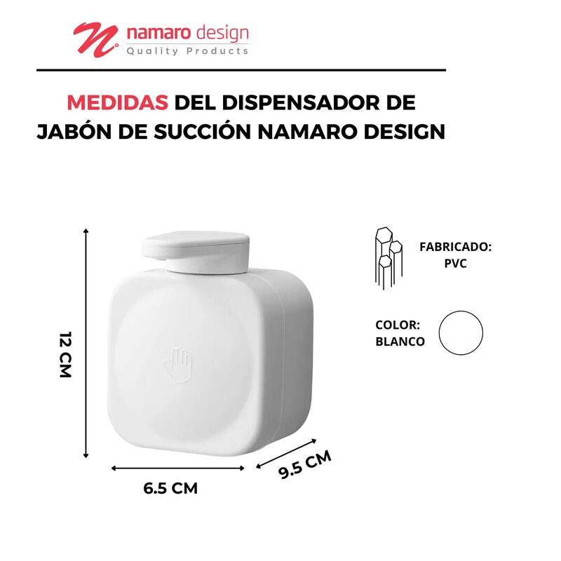 Dispensador De Jab&oacute;n De Succi&oacute;n Namaro Design image number null