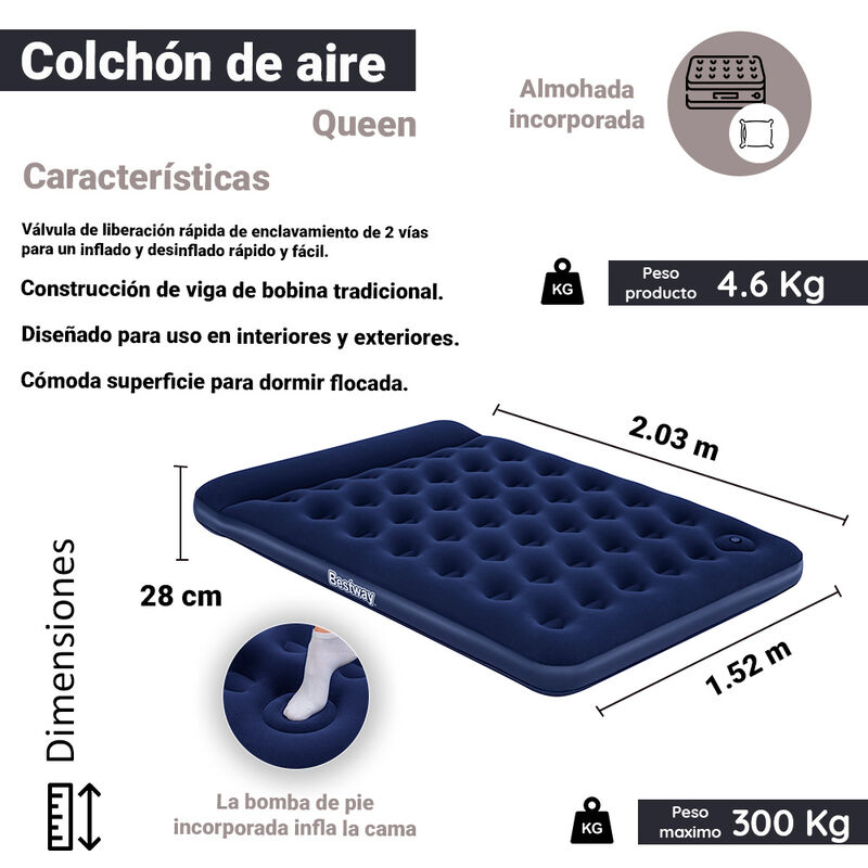 Colchon Inflable Premium Queen Size Bestway image number null