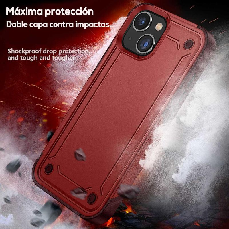 Funda TEKKU Tough cover para iPhone 15 Roja image number null