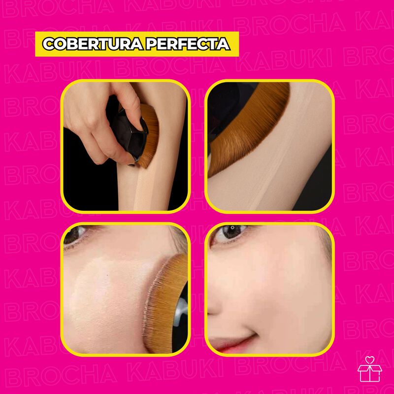 Brocha Para Maquillaje De Base Brocha Facial Ka... image number null