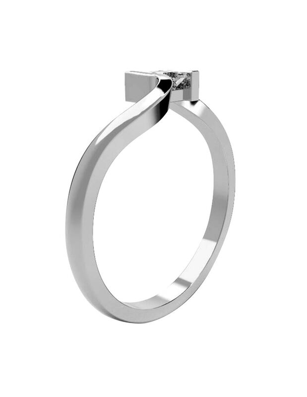 Anillo de Compromiso en Oro de 10K con Circonia... image number null