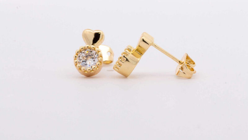 Broqueles zirconia y coraz&oacute;n image number null