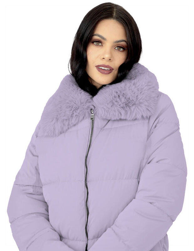 Chamarra Mujer Cuello Con Peluche Acolchada Lil... image number null