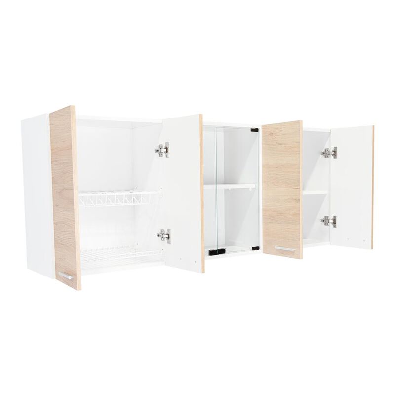 Gabinete Superior Vega Blanco Y Beige Virtual M... image number null