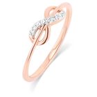 Anillo Con Forma De Infinito De Oro Rosa 14k Con 4pts Diamante - Asp-1056-anr Talla 8