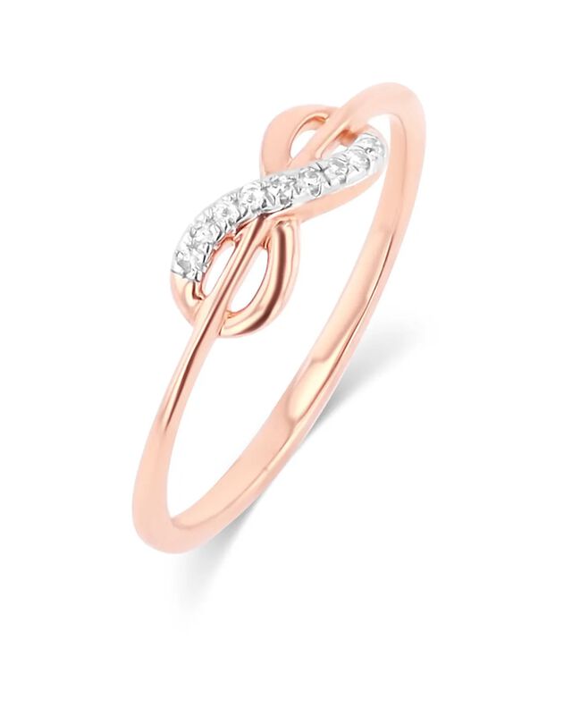 Anillo Con Forma De Infinito De Oro Rosa 14k Co... image number null