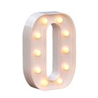 Letra Decorativa Iluminada de LED Letra O Blanca Bluelander