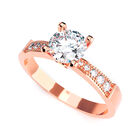 Anillo de Compromiso de 10K con Circonia Talla 45 ORO ROSA 10K- / M996-10R-CZ-45