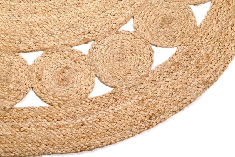 Alfombra Kema De Yute Trenzada, Redonda, 150 Cm... image number null