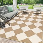 Alfombra De Exterior Hebe 244 cm X 152 cm Impermeable A Cuadros