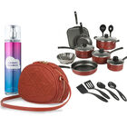 Kit Bater&iacute;atramontina 18pz Rojo + Bolso Cloe Rojo + Bodymist Ariana Grande 236ml