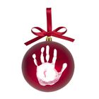 Adorno Navide&ntilde;o Con Estampado De Manos Para Beb&eacute;s, Tiny Ideas, Diy, Rojo