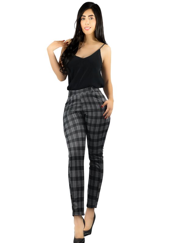 Jeggins Mujer Legging Pantalón A Cuadro Mallone... image number null