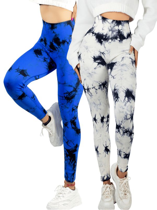 Set De Dos Leggings Deportivos Tie-Dye Mujer pa... image number null