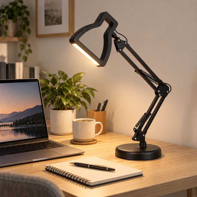 L&aacute;mpara Led De Escritorio Ajustable Con Brazo A... image number null