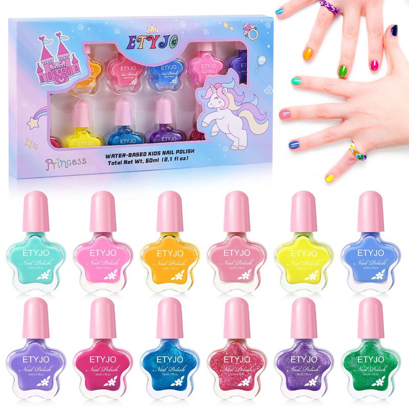 Set De Esmaltes De U&ntilde;as Etyjo Kids De 12 Colore... image number null