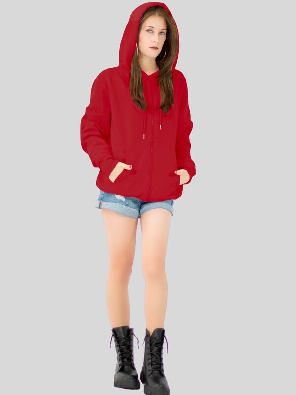 Sudadera De Mujer Con Cierre Y Capucha Sud-1015... image number null