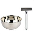 Kit Afeitado Rastrillo Acero + Vasija Acero The Shaving Co.