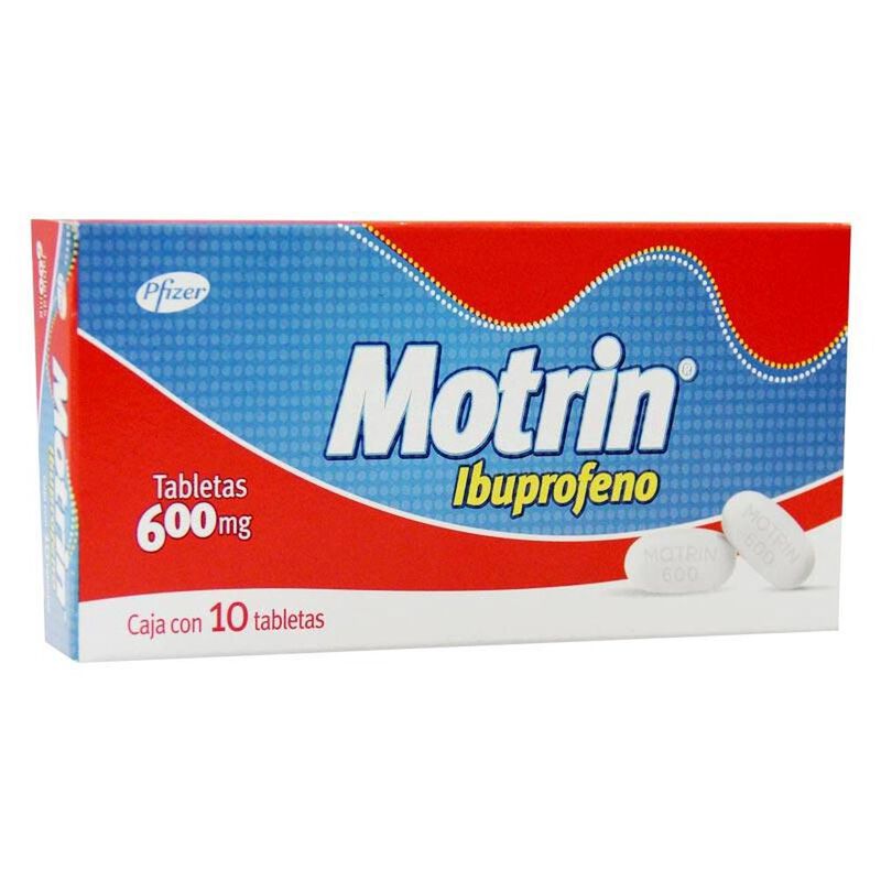 Motrin 600mg caja 10 tabletas image number null