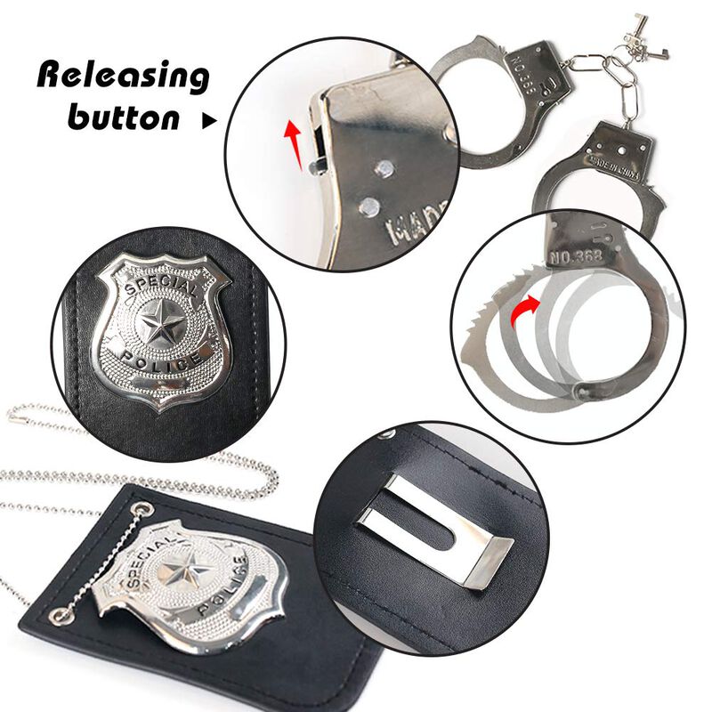 Juego De Juguetes Police Pretend Play Con 3 Nut... image number null