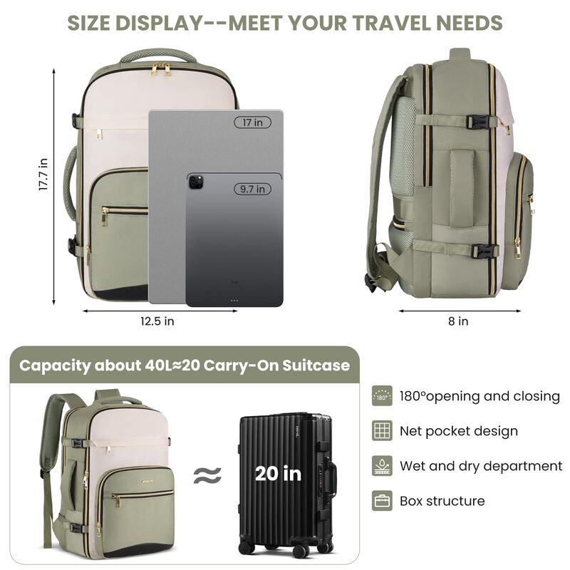 Mochila Yamtion 40L Viaje Compartimento Laptop ... image number null