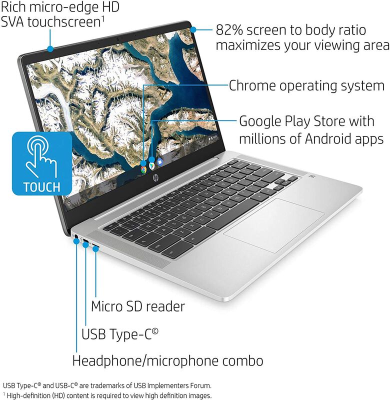 Computadora Port&aacute;til Hp Chromebook Con Pantalla... image number null