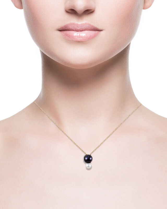 Gargantilla Oro Amarillo 14k Con 5 Pts Diamante... image number null