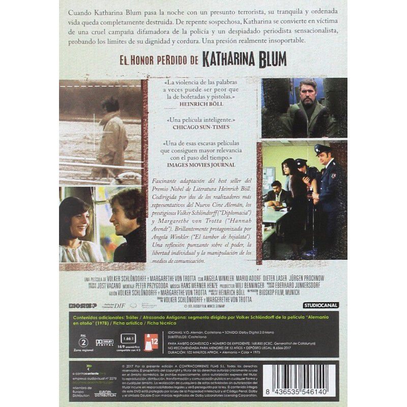 El Honor Perdido De Katharina Blum [dvd] image number null