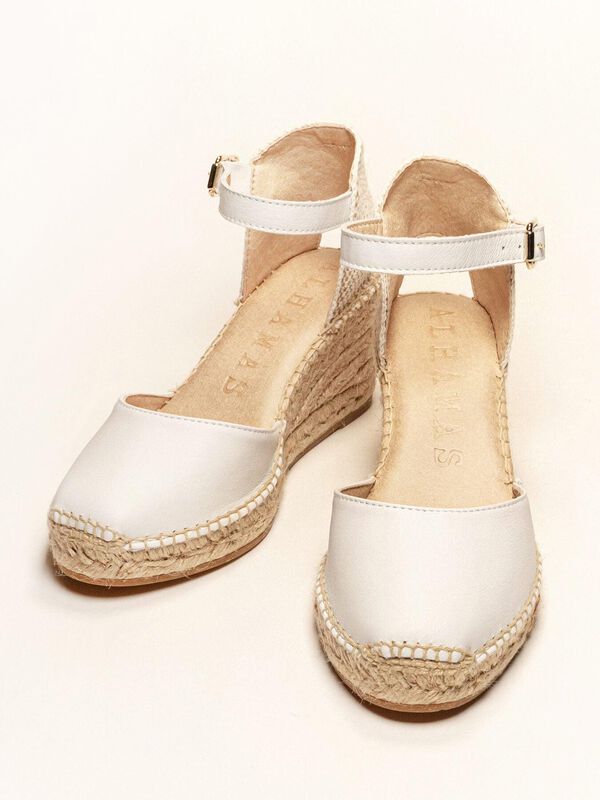 Alpargata de Cu&ntilde;a Media Marga Napa Blanco image number null