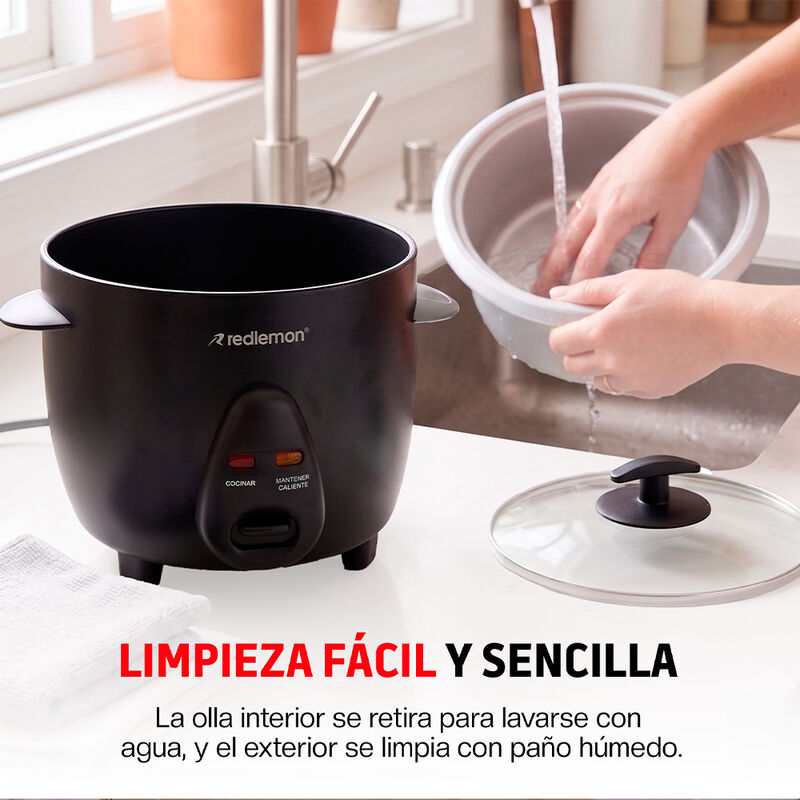 Arrocera El&eacute;ctrica Peque&ntilde;a 0.6 L Con Olla Antia... image number null
