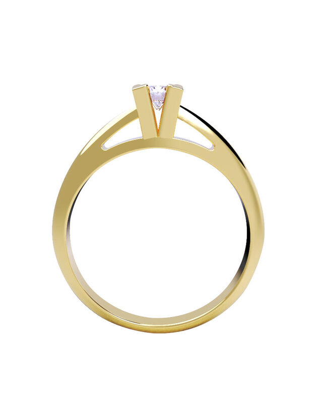 Anillo de Compromiso de 14K con Diamante de Lab... image number null