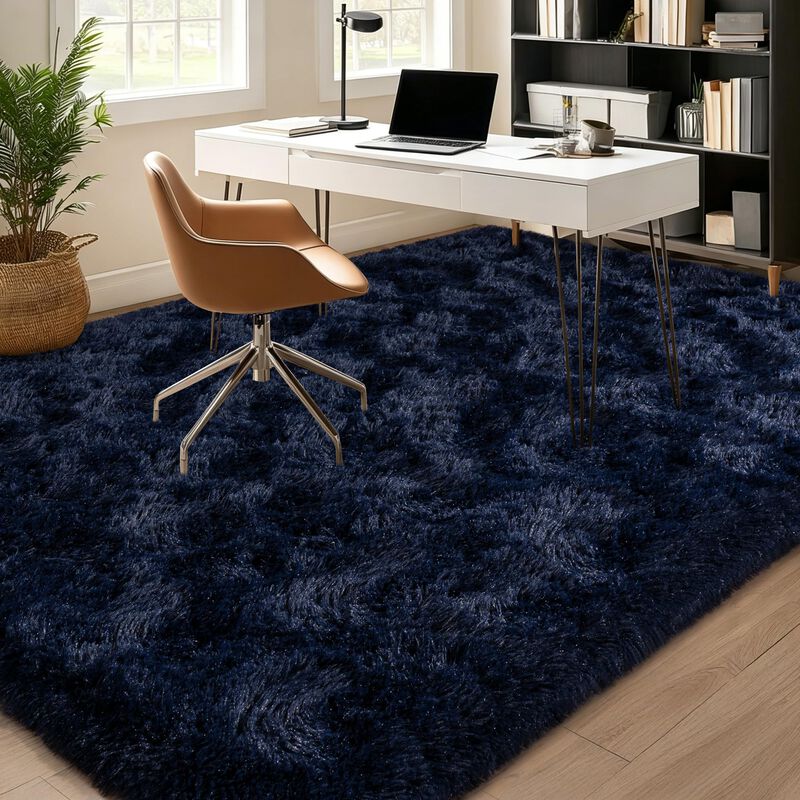 Alfombra Mugorn 152 cm X 91 cm Azul Marino De F... image number null
