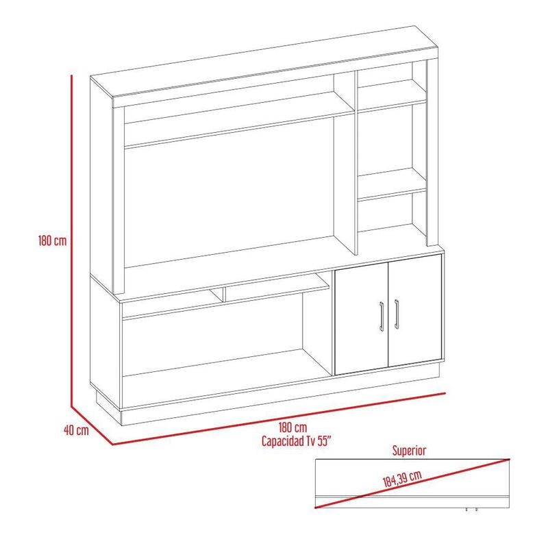 Mesa Romeo Para Tv De 55'' color Chocolate Virt... image number null