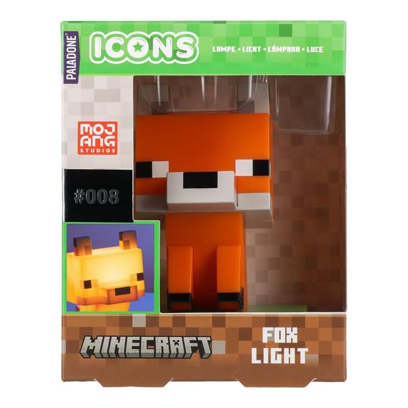 L&aacute;mpara Zorro Icons Fox Light Minecraft 11 cms image number null