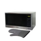 COMBO Microondas Panasonic NN-SB656BRUH  de 36 Litros (1.3ft&sup3; / 1100W)  Color: Gris + Guante Cocina.