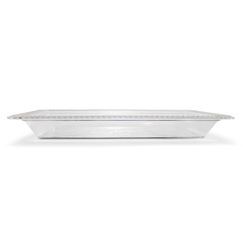 Charola Rectangular Transparente Con Borde Deco... image number null