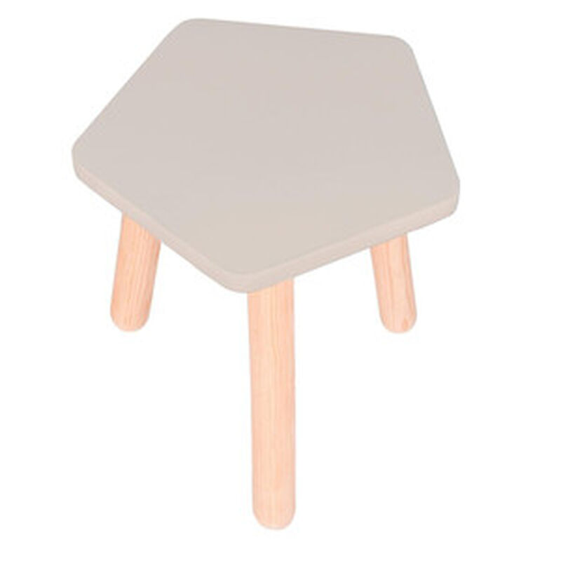 Banquito de Madera para Ni&ntilde;os- Pentagono - Gris... image number null