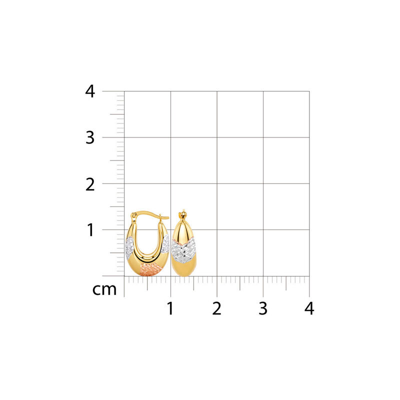 Arracadas Oro Florentino 10k 15x8 Mm Delicadas ... image number null