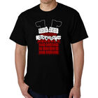 Camiseta Word Art Para Hombre - Santa en la Chimenea - Negro