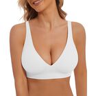 Sujetador Boufor Sin Aros Push-up Blanco Con Relleno Y Sin Costuras