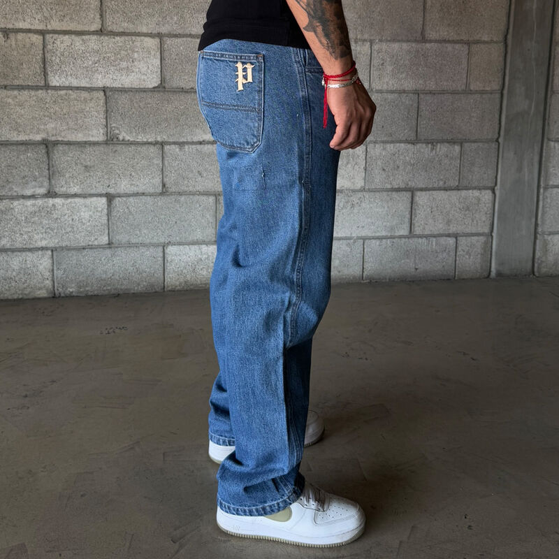 Jeans De Hombre Azul Medio Recto image number null