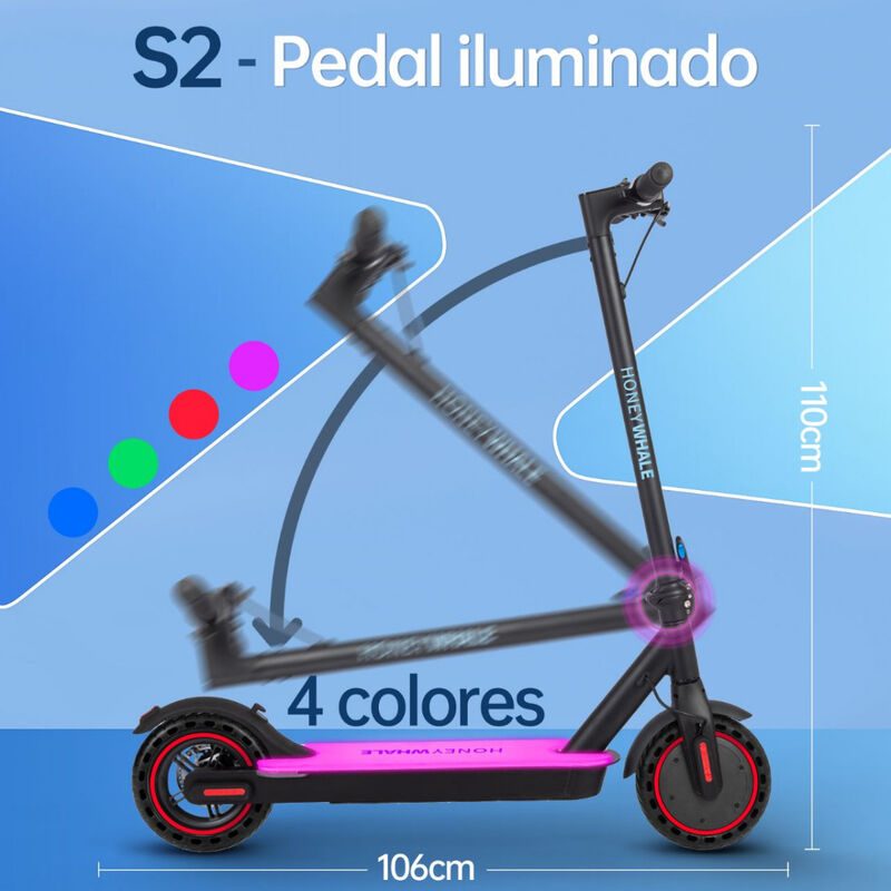 Scooter Eléctrico Honey Whale S2 Negro image number null