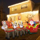 Pap&aacute; Noel Inflable De Navidad De Mortime En Trineo De 2,9 M Con Renos