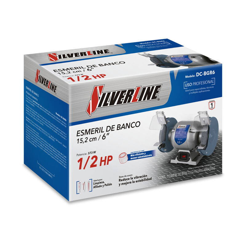 Esmeril de Banco Silverline de 6 Pulgadas Colo... image number null