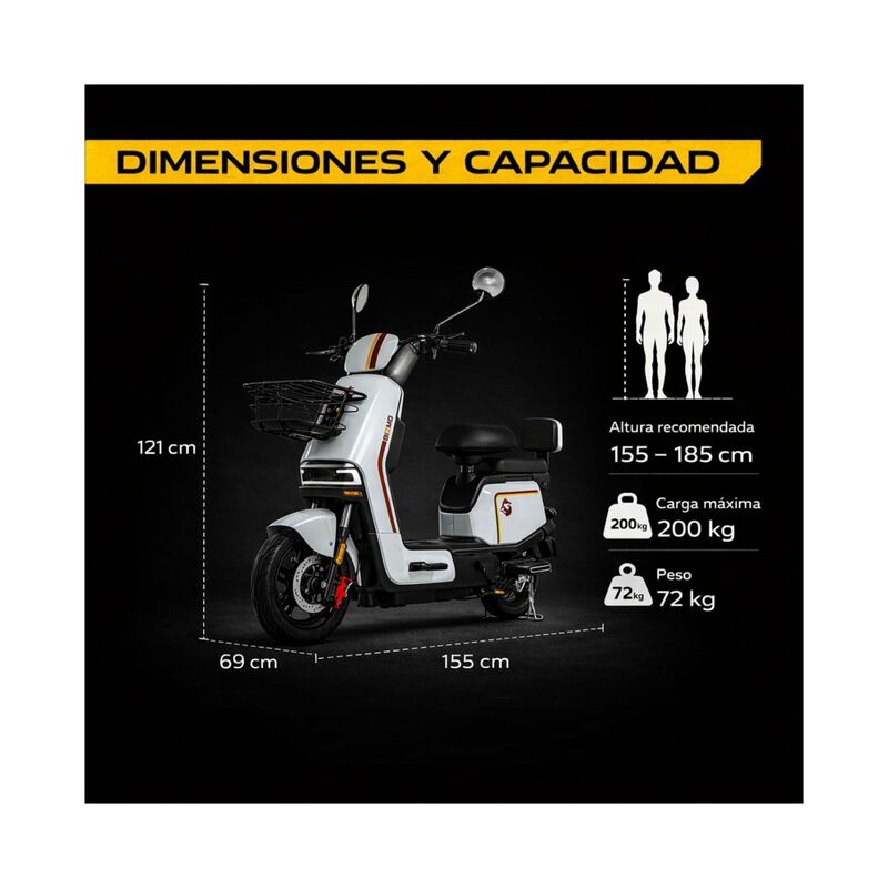 Bicicleta Electrica 3 Velocidades 100km/h 350w ... image number null