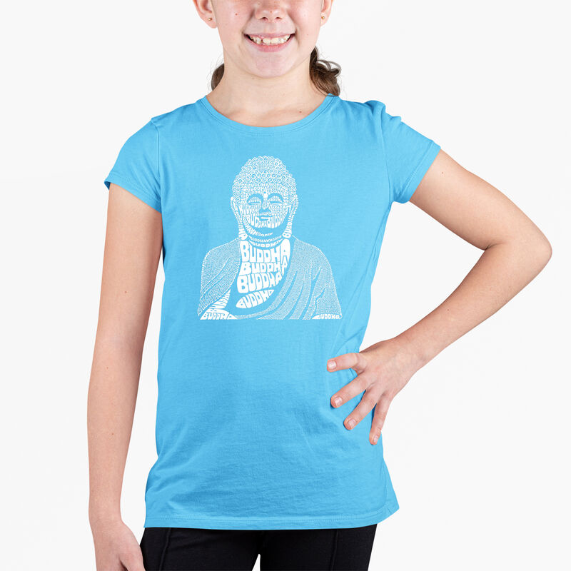 Camiseta Word Art Para Ni&ntilde;a - Buda - Turquesa image number null