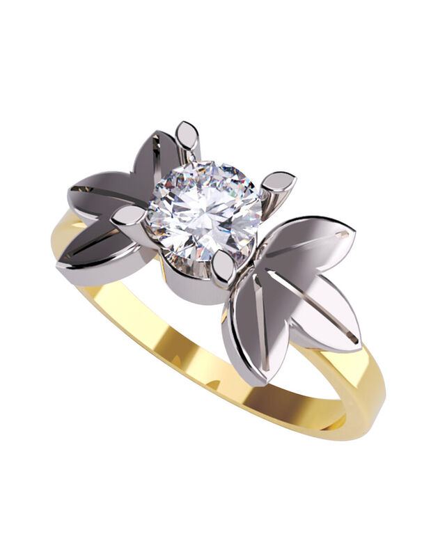 Anillo de Compromiso de 14K con Diamante de Lab... image number null