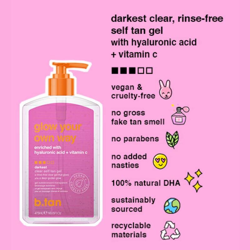 Gel Autobronceador B.tan Clear Glow Your Own Wa... image number null