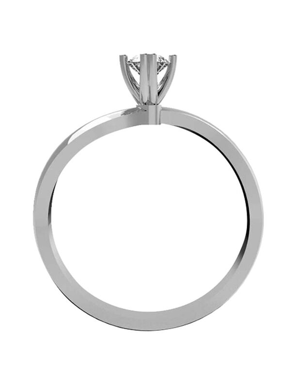 Anillo de Compromiso de 14K con Diamante de Lab... image number null