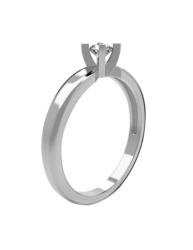 Anillo de Compromiso en Oro de 10K con Circonia... image number null